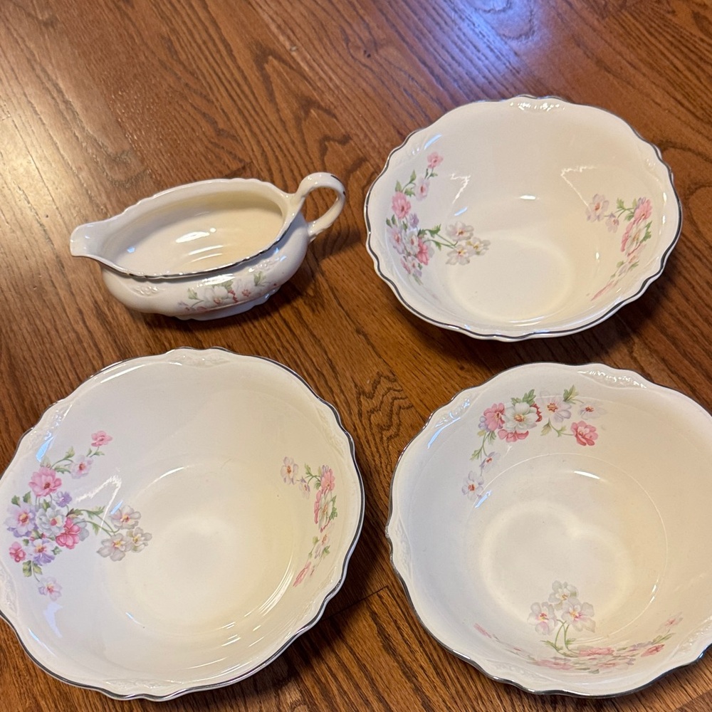 Homer Laughlin Virginia Rose serving dishes